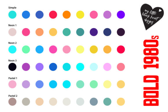 1980s Retro Colour Palettes Review