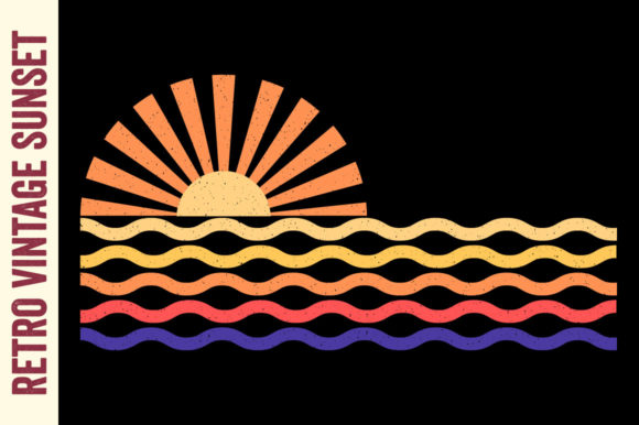 Retro Sunset Vintage Sun Rays Ocean Embroidery Review