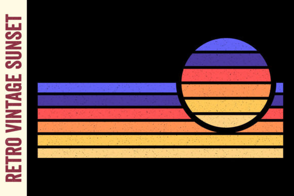 Retro Vintage Sunset Ocean Striped Wave Review