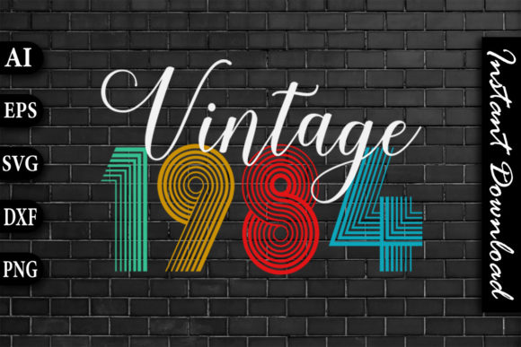 Vintage 1984 Retro Color Birthday Design Review