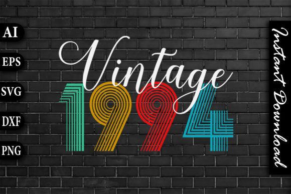 Vintage 1994 Retro Color Birthday Design Review