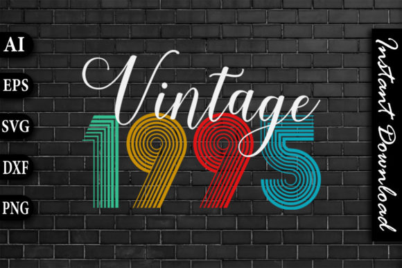 Vintage 1995 Retro Color Birthday Design Review