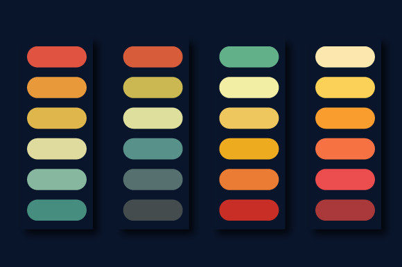 Vintage Retro Sunset Color Palate Review