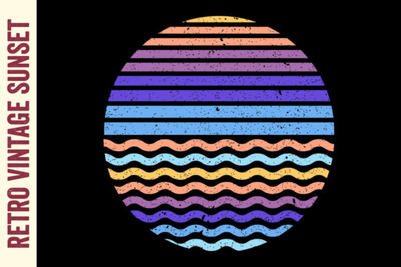 Vintage Retro Sunset Graphic Design Review