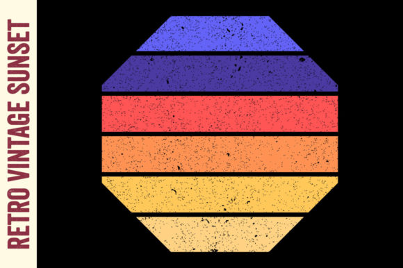 Vintage Sunset Retro Rectangle Design Review