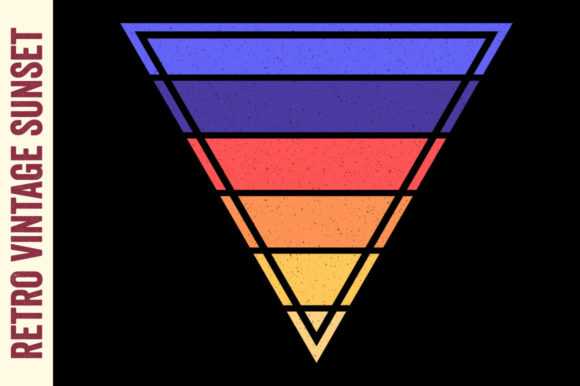 Vintage Sunset Retro Triangle Graphic Review